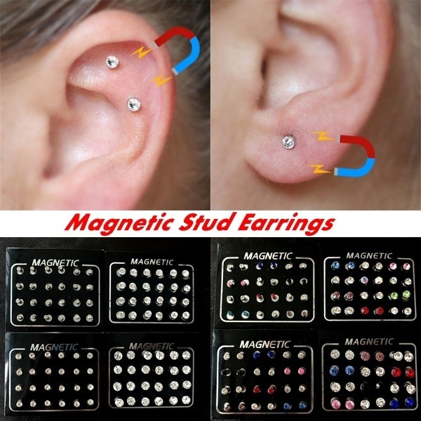 HURT Fake Piercing Magnetic Earrings 