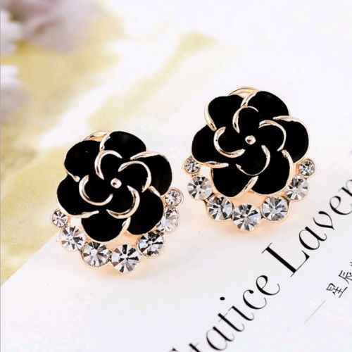 wekicici Black Heart Drop Earrings Interlocking Algeria | Ubuy