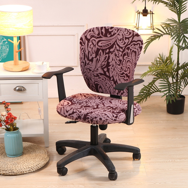 Printed Modern Spandex Computer Chair, Washable Lampshade Covers