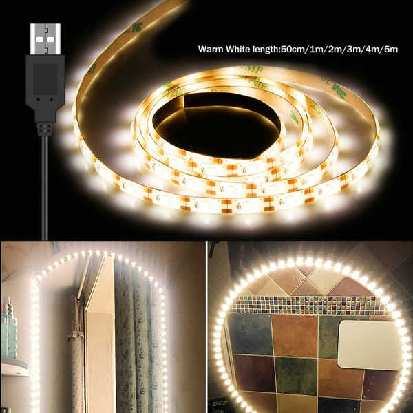 Diy Makeup Mirror Lamp Led Light Strip, Diy Led Light Strip Mirror