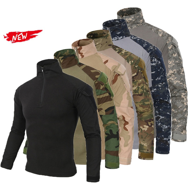 Army t shirt men outdoor tactical military t-shirts camouflage