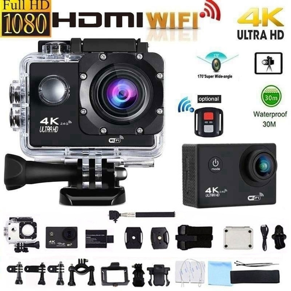Hot Sale Outdoor Sports Action Camera 4K 1080P WIFI 30M Waterproof 170