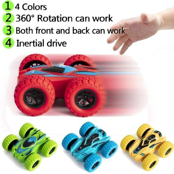 Inertia Car Toys Friction Powered Car Vehicle Model 360 Degree Rotation ...