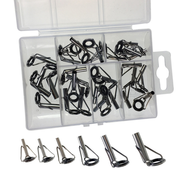 THKFISH 30 Pcs/Box 3.0-4.5mm Fishing Rod Tip Tops Repair Kit