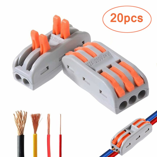 Details about   Connector Conductor Wire DIY YOU Universal Compact Wiring Terminal Block Lever 