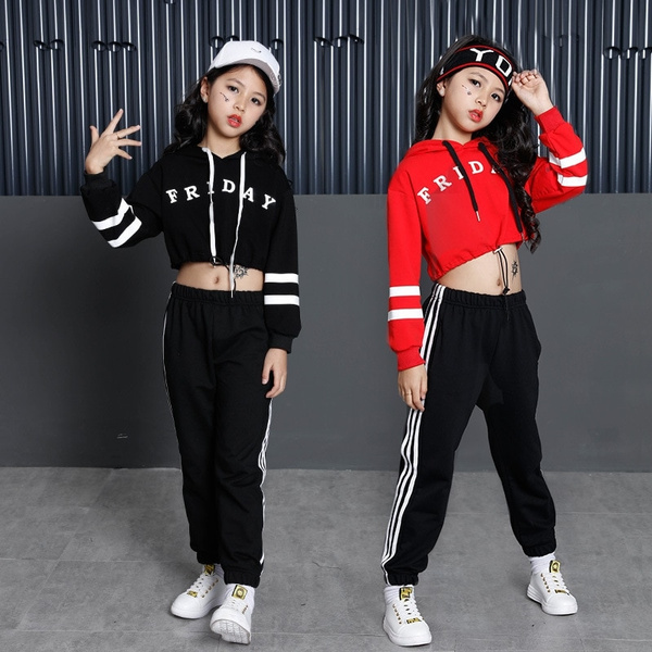 Teenage Girls Street Dance Clothing 2019 Fashion Kids Sport Set