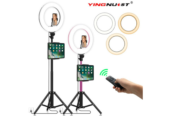 Yingnuost Remote Control 13 inch LED Ring Light with Tablet Phone