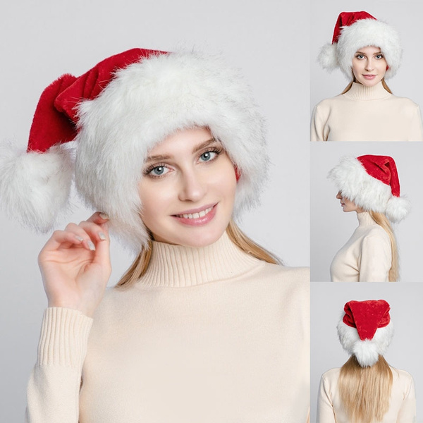 santa hat faux fur