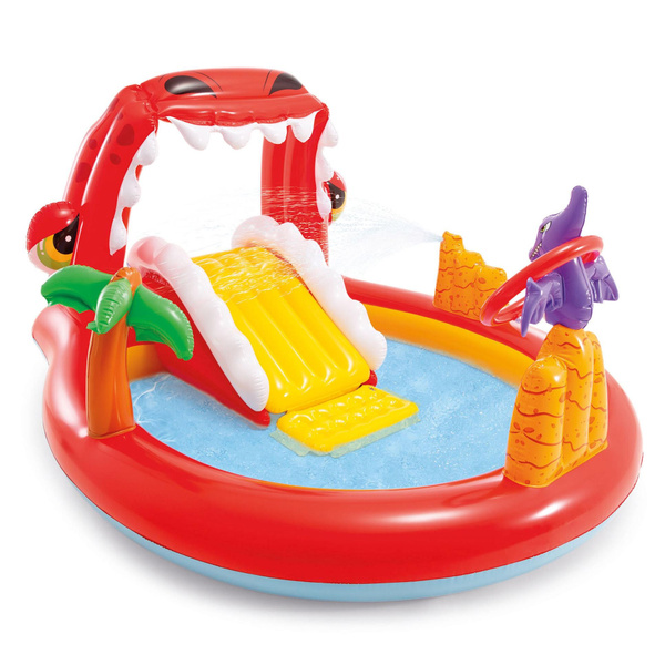 inflatable kiddie pool with slide