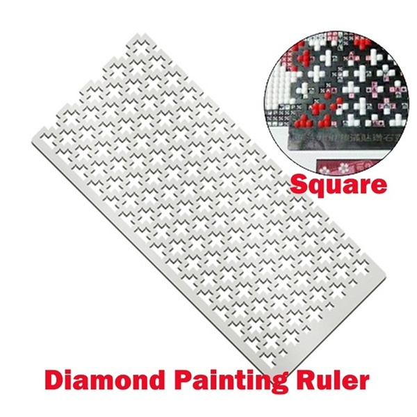 1PCS Stainless Steel Diamond Painting Ruler Anti Stick for DIY 2.5MM (Size  A,B suitable for round drills / C,D suitable for suqare drills)