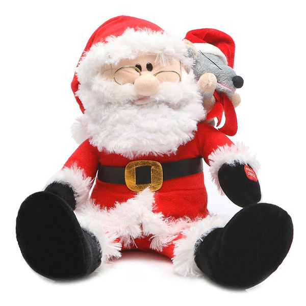 Singing santa hot sale toy