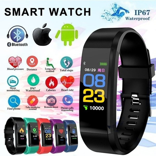 Waterproof Smart Watch Heart Rate Blood Pressure Smart Band Fitness