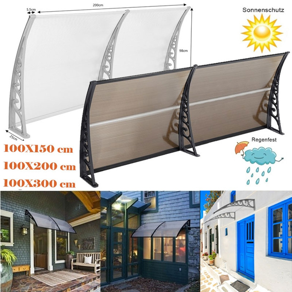 Door Canopy Awning Window Rain Shelter Cover for Front Door Porch