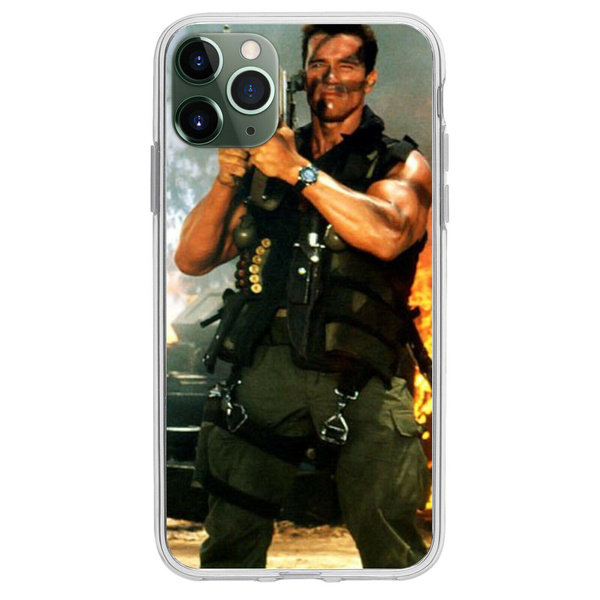 Arnold Schwarzenegger Commando Bazooka Phone Case For Apple IPhone SE X 8 7 6 6s 5 5s Plus Case Cover New Luxury TPU Clear Shockproof Protective Cover