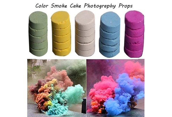 5pcs/set Photography Color Smoke Cake Round Bomb Parade Stage Smoke Effect Props 