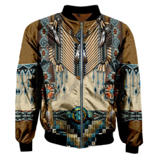 nativeindian, 3D hoodies, Fashion, zipperhooded
