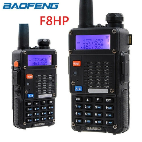1x BaoFeng BF-F8HP 8W TRI-POWER Two Way Ham Radio Walkie Talkie w/ Accessories 