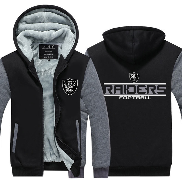 New Oakland Raiders Fans Hoodie Jacket Sporty Sweatshirt Zipper Coat Autumn Tops 