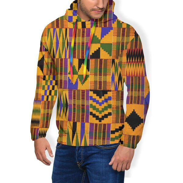 Kente cloth hoodie sale