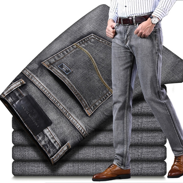 Men's Trendy Denim Jeans Casual High Stretch Breathable - Temu