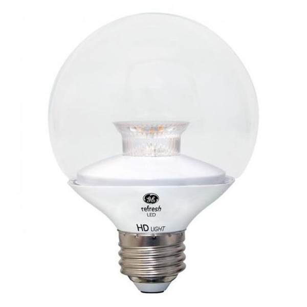 GE Lighting 258477 5.5 watt Ceiling G25 Shape LED Clear Bulb, Daylight