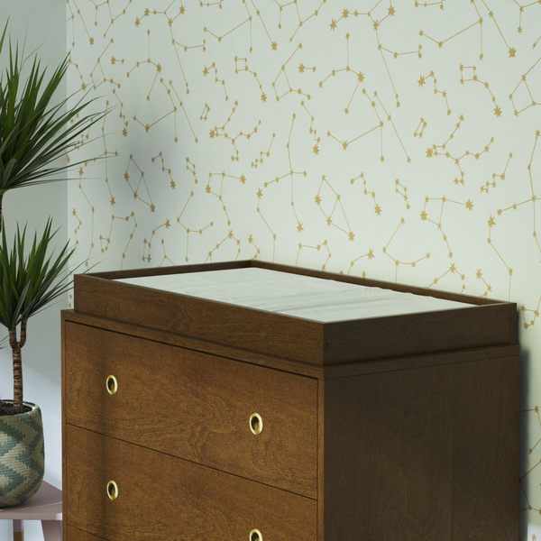 walnut changing table dresser