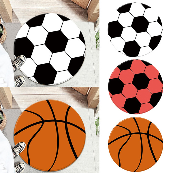 Round Football Basketball Computer Chair Cushion Office Chair Mat Door Mats Wish