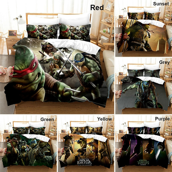 3d Ninja Turtles Pattern Duvet Cover, Ninja Turtle Twin Bedding