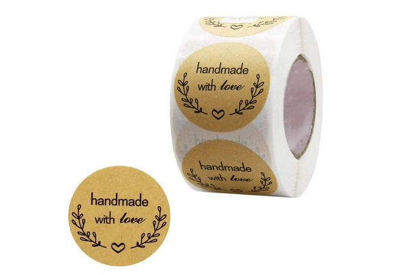 Pack of 200 1.5 Gold Embossed Kraft Thank You Stickers