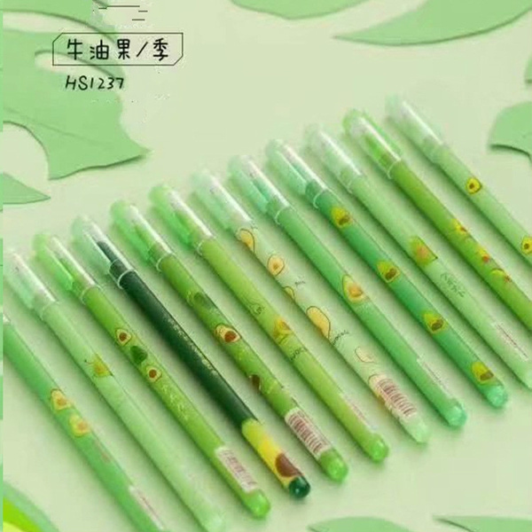 4 pcs/lot Avocado Season Fruit Gel Ink Pen Gift Stationery School Office Supply 