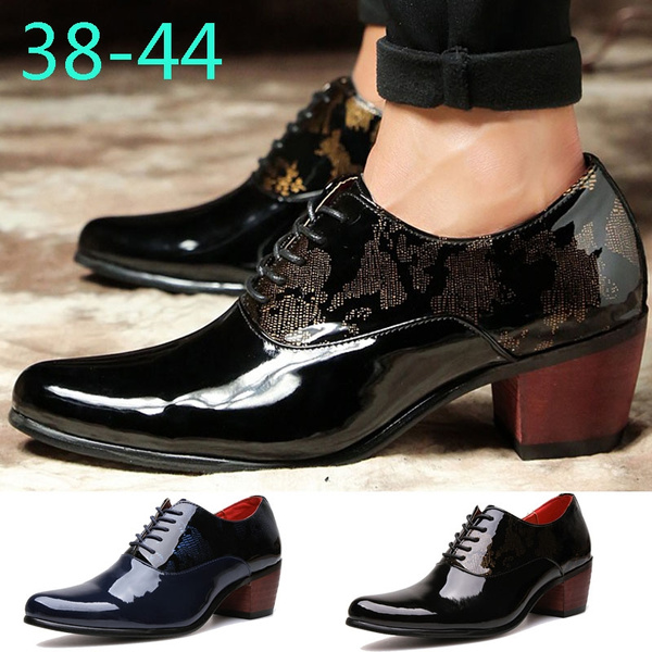 Business Men Buckle Strap Dress Suit Oxfords Shoes Formal Pointed Toe High  Heels | eBay