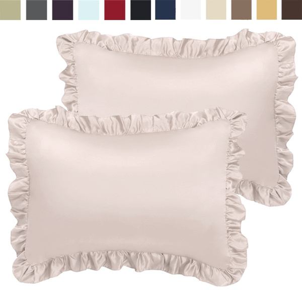 Satin Ruffled Pillow Sham