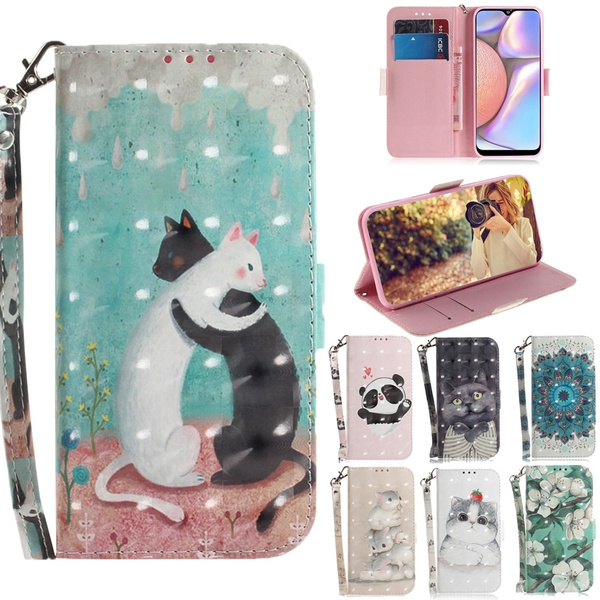 Leather Case For Samsung A10s A30s A50s M30s Case 3d Cute Cartoon Magnetic Wallet Flip Phone Cover Samsung Galaxy A10s A30s Case Wish