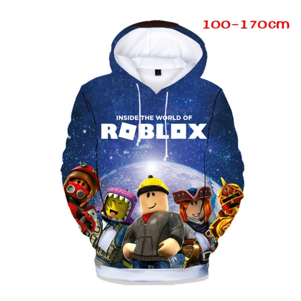 New Autumn And Winter Fashion Children S Wear Roblox 3d Color Printing Cool Digital Printing Hooded Jacket Sweater Wish - winter hood roblox