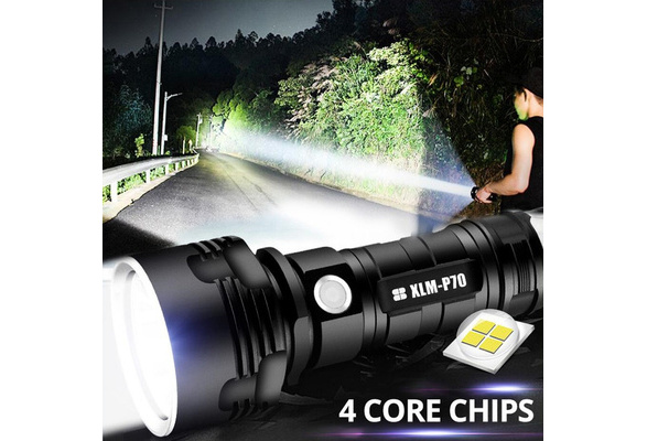 100000Lumen Powerful LED Ultra Brigh Flashlight XHP50 Torch USB Waterproof Lamp 