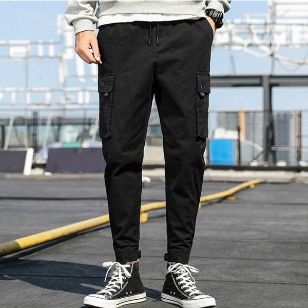 Men Lined Sherpa Cargo Pants Tapered 