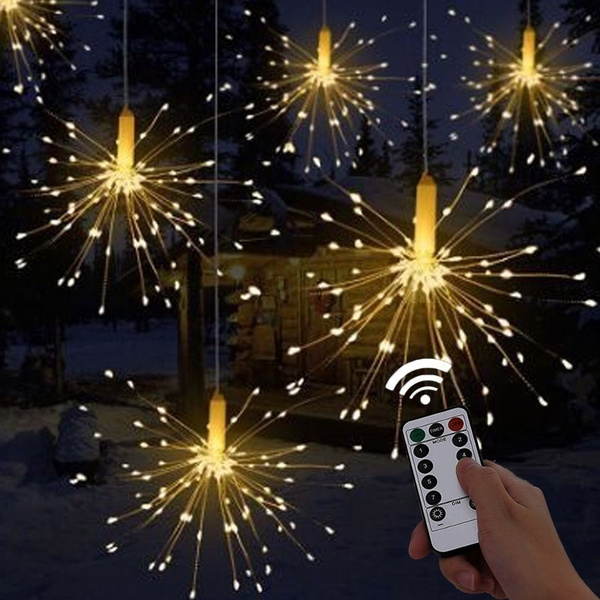 180 LED Remote Control Waterproof Firework Copper Wire Strip String Lights Party 