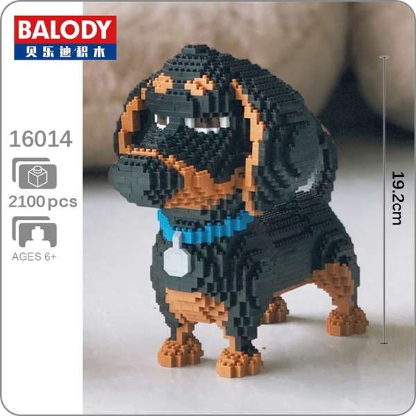 BALODY16014 Baukästen Dackel-Hund Modell Kinder DIY Spielzeug OVP 2100PCS 