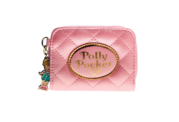 POLLY POCKET PINK QUILTED WALLET WOMEN PURSE COINS Wish