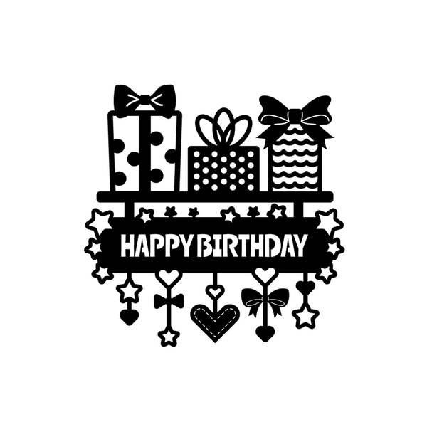 MP084 HAPPY BIRTHDAY TO YOU Metal Cutting Dies and Stamps Stencils 