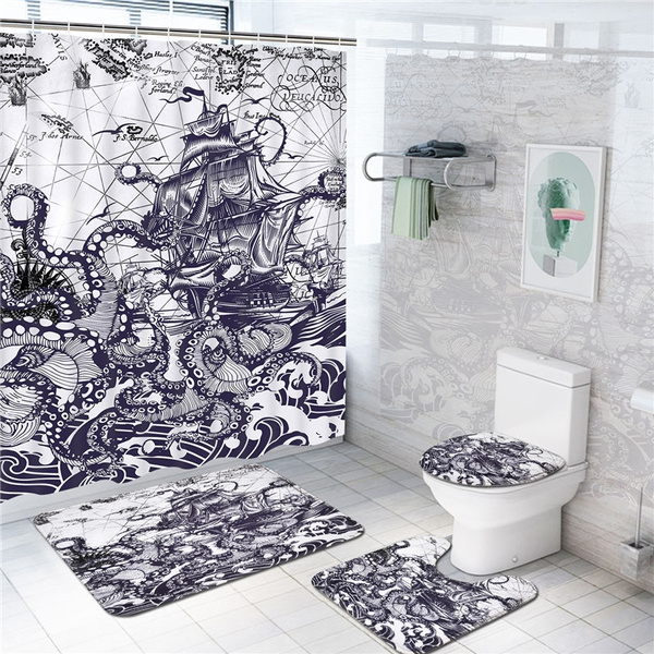 Bath Mat Home Bathroom Decor, Octopus Bathroom Accessories