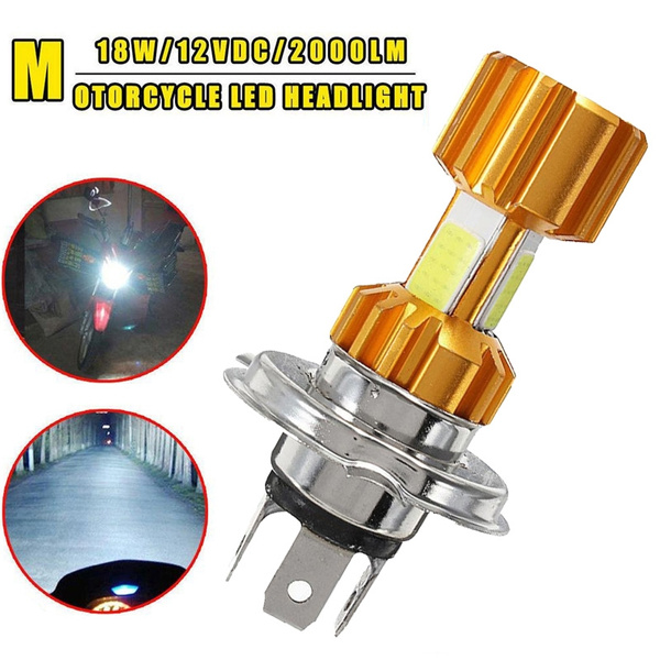 18W LED H4 Headlight Bulb 3 COB Motorcycle Light Bulb Anti-vibration  Headlight Bulb