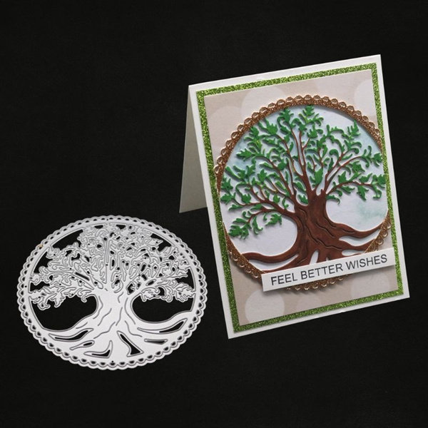Cake Mold YOUSIKE Cutting Dies Handicrafts Tree of Life Metal Cutting Dies Stencil Scrapbooking DIY Album Stamp Paper Card Embossing Decor Craft