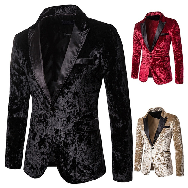 crushed velvet blazer mens