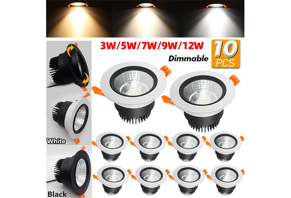 10X 4W Round Warm White LED Recessed Ceiling Panel Down Lights Bulb Lamp Fixture