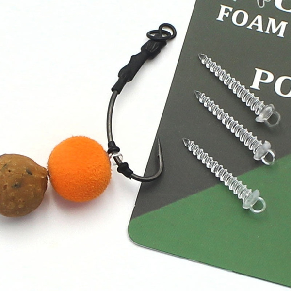 Carp Fishing Accessories Boilies Bait Screw With Ring Swivel For