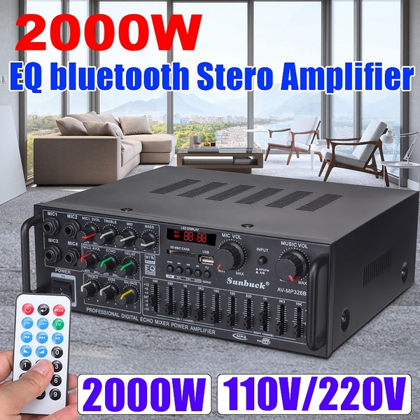 2000W 2CH bluetooth Hifi Amp EQ 