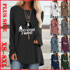 Plus Size, pullover women, tunic top, Long Sleeve