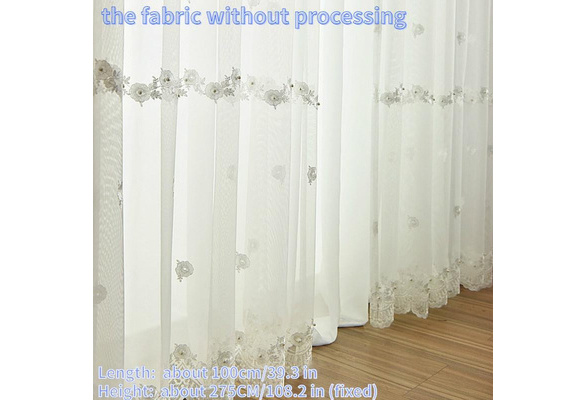 Guipure Floral Mesh Curtain Fabric Voile Gauze Window Panel Drape Divider Decor 