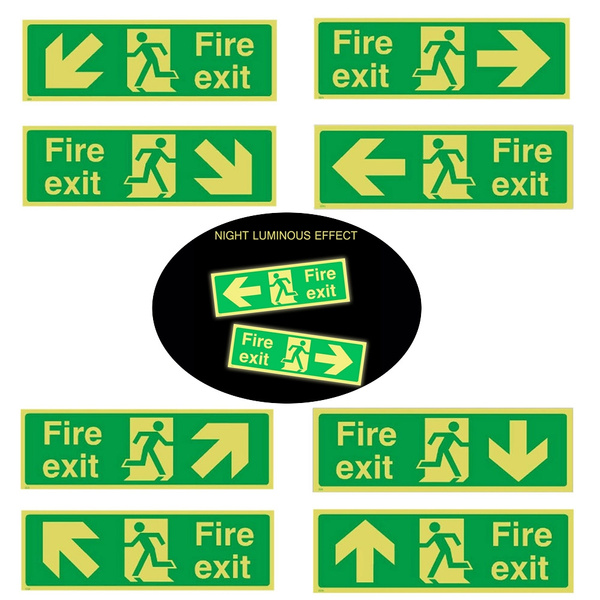Luminous Safety Exit Signs Hotel Mall Basement Hotel Emergency Fire Exit Sign 